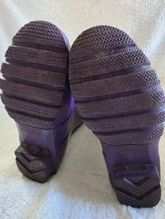 Hunter Purple Original High Gloss Waterproof Boots - Picture 6 of 7